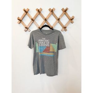 Gray Periodic Table Tshirt Size Small